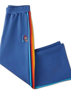 ALDI Gear 2025 Navy Rainbow Stripe Wide Leg Sweatpants XL